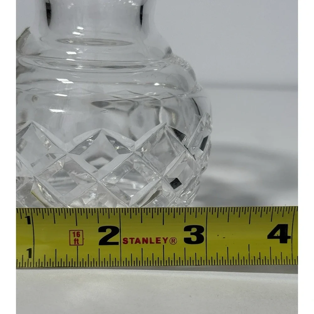 Vintage Waterford Alana Crystal Bud Vase Signed Original Sticker 3.75